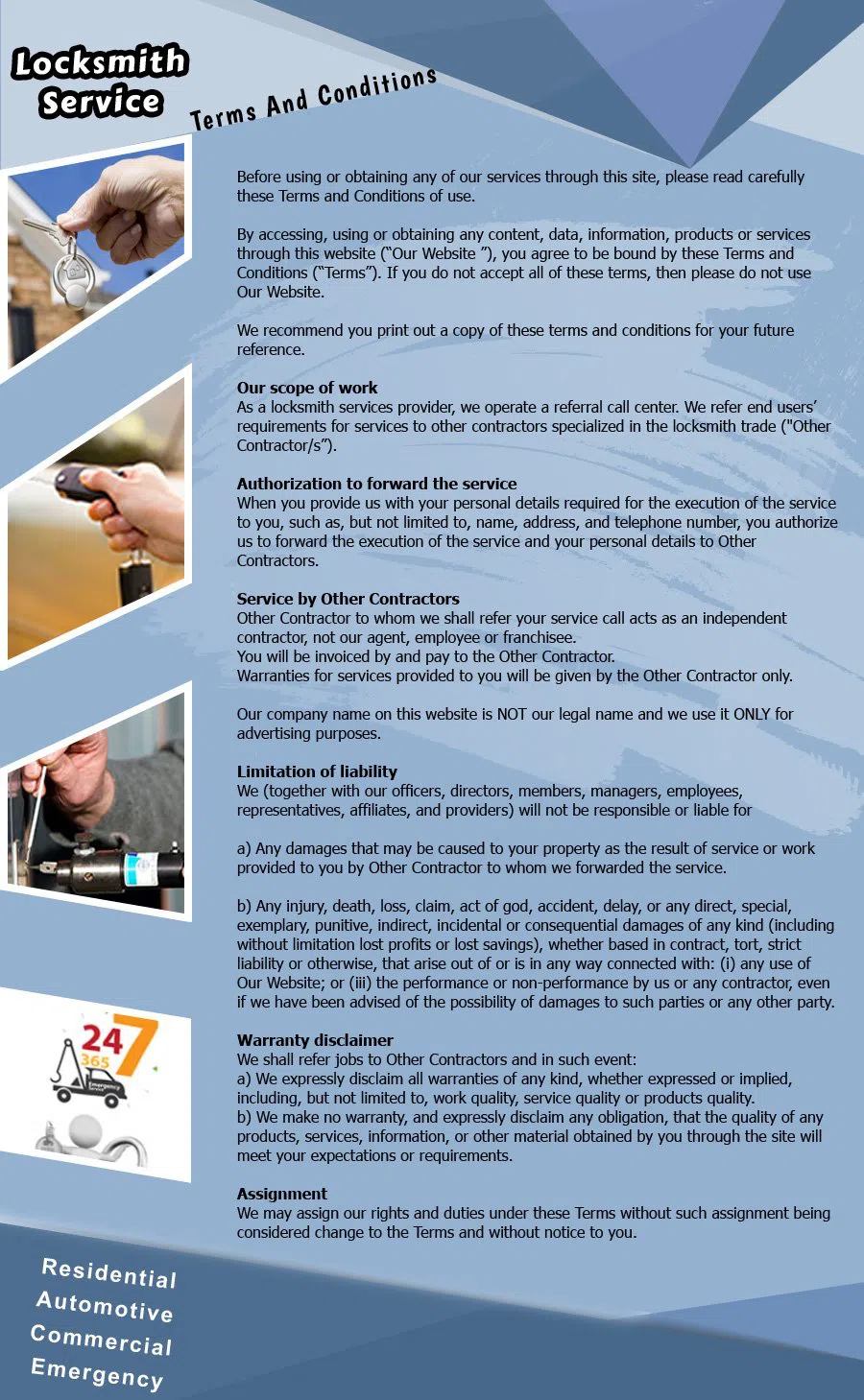 Locksmith Master Shop Arlington, TX 817-357-4955 - TermsAndCondition-12